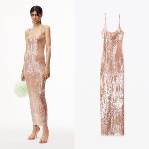 NWT Alexander Wang sequin-embellished midi dress $1,395 XS